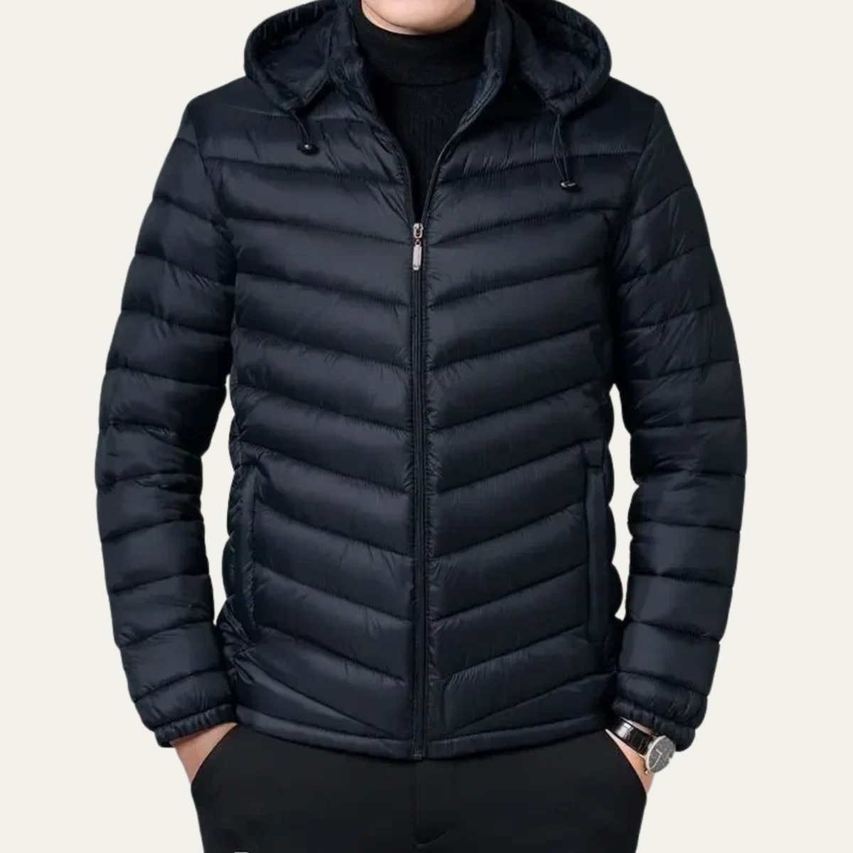 Nottingham Men's Quilted Puffer Jacket Lightweight Hooded