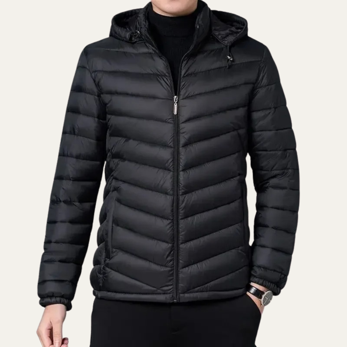 Nottingham Men's Quilted Puffer Jacket Lightweight Hooded