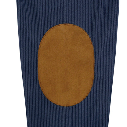 Men's Corduroy Sweater Suede Elbow Patches