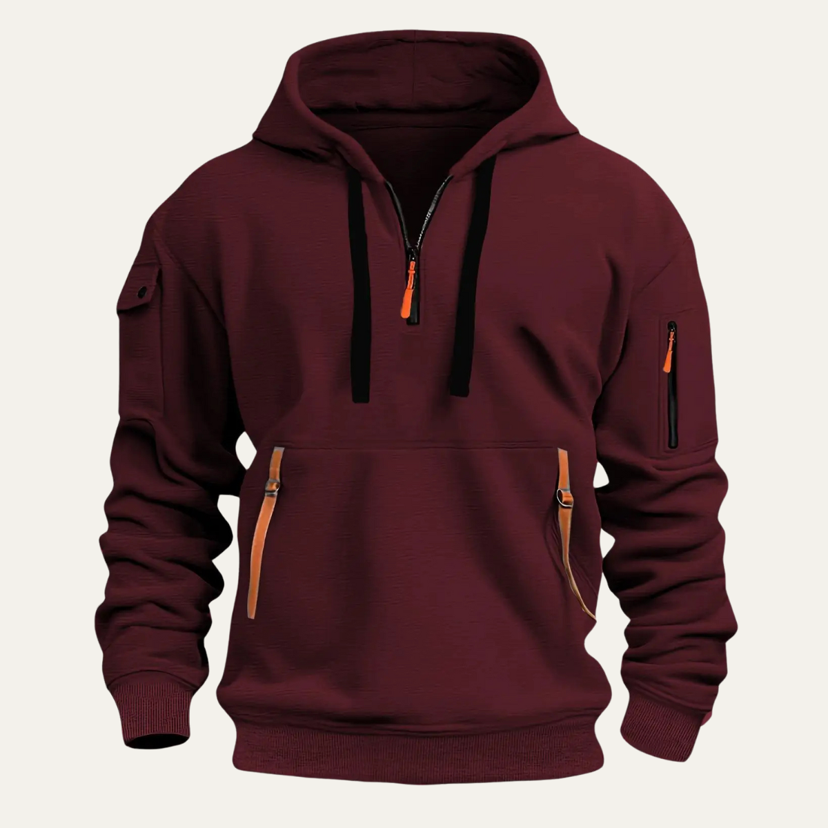Men's Hoodie Jacket Multi Pocket Durable Silverlawn - Vonnera