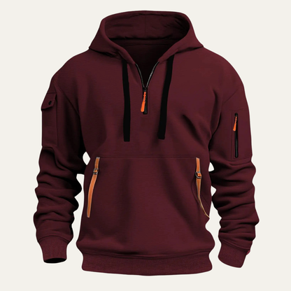 Men's Hoodie Jacket Multi Pocket Durable Silverlawn - Vonnera