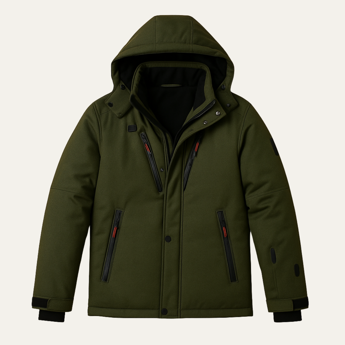 Huntington Men's Puffer Parka Jacket Detachable Hood - Vonnera