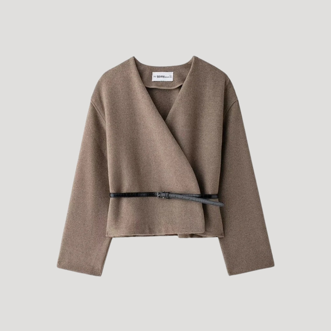 Women's Relaxed Fit Wrap Jacket Cozy Casual - Vonnera