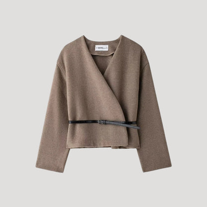 Women's Relaxed Fit Wrap Jacket Cozy Casual - Vonnera