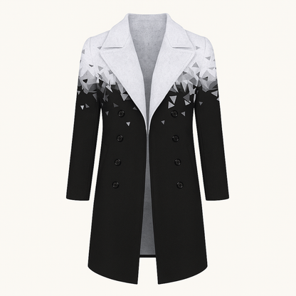 Men's Wool Blend Long Winter Jacket Red - Vonnera