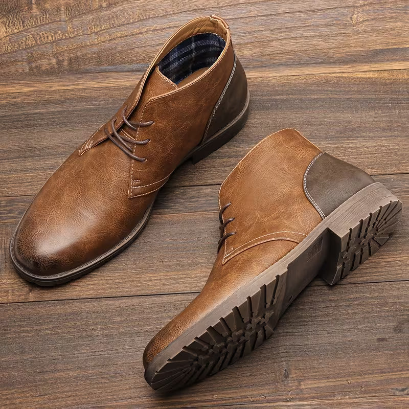 Elderpine Men's Vintage Leather Boots