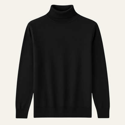 Men's Cotton Turtleneck Sweater Slim Fit Classic - Vonnera