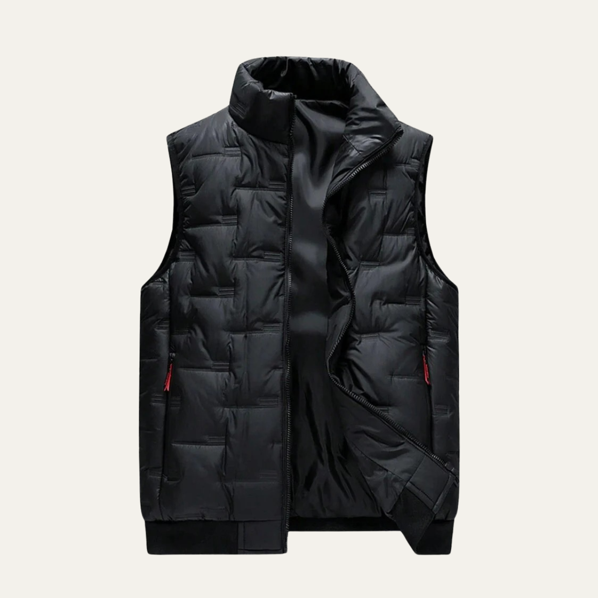 Men's Black Quilted Puffer Vest