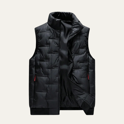 Men's Black Quilted Puffer Vest