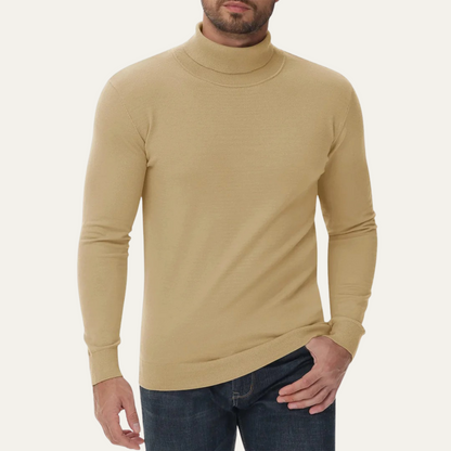 Men's Cotton Turtleneck Sweater Slim Fit Classic