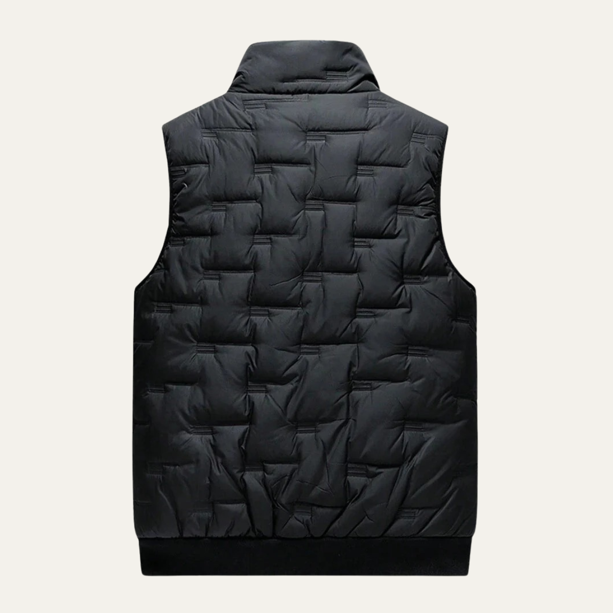Men's Black Quilted Puffer Vest