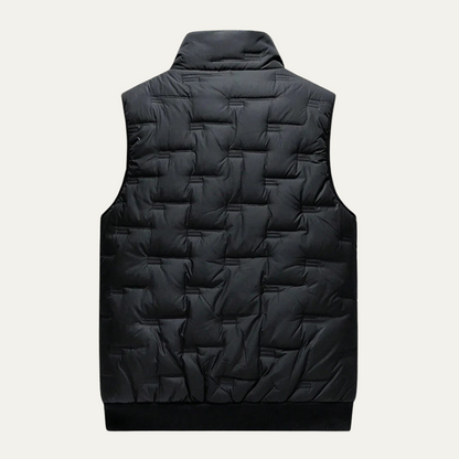 Men's Black Quilted Puffer Vest