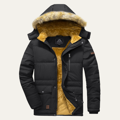 Men's Winter Parka Jacket Detachable Hood - Vonnera