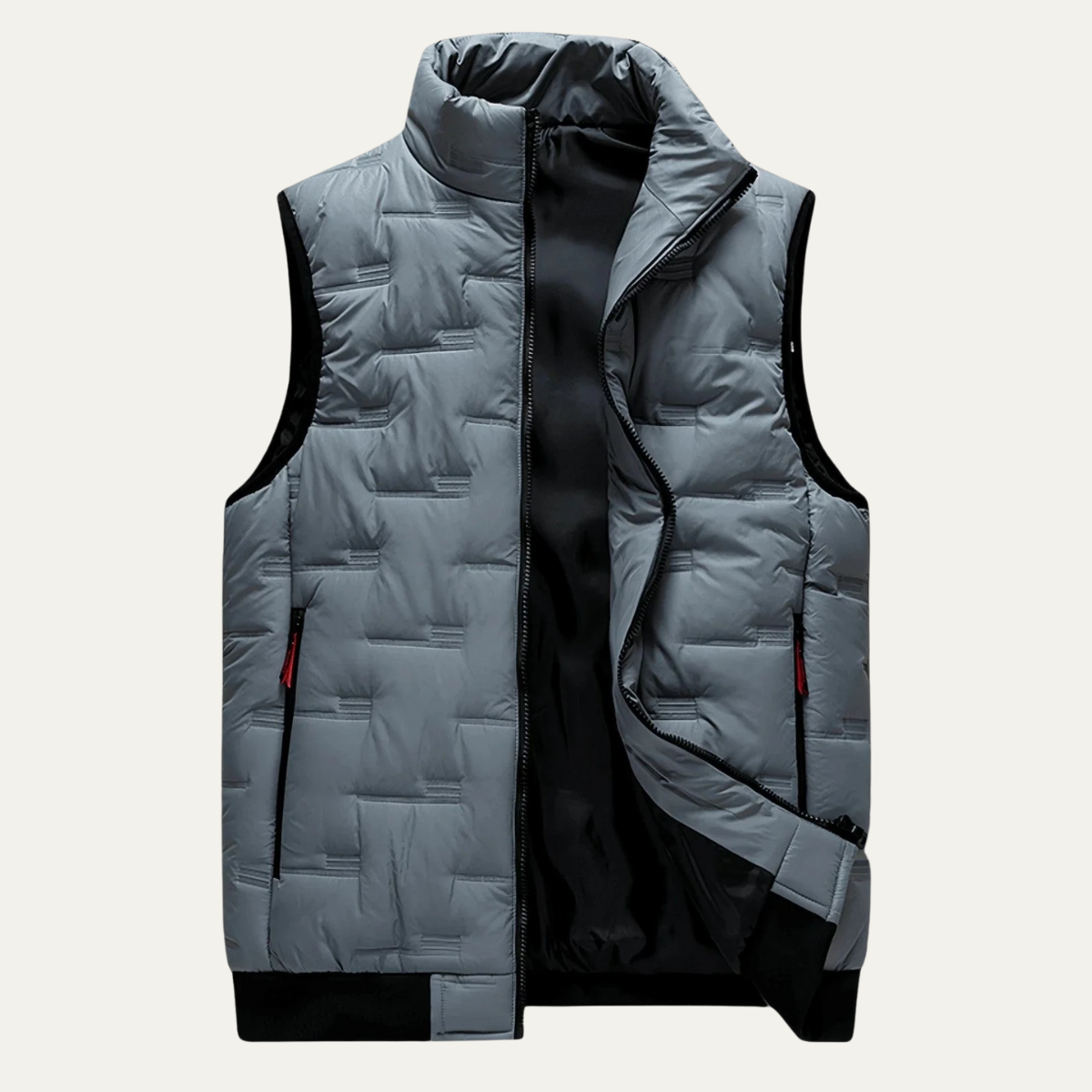 Men's Black Quilted Puffer Vest - Vonnera
