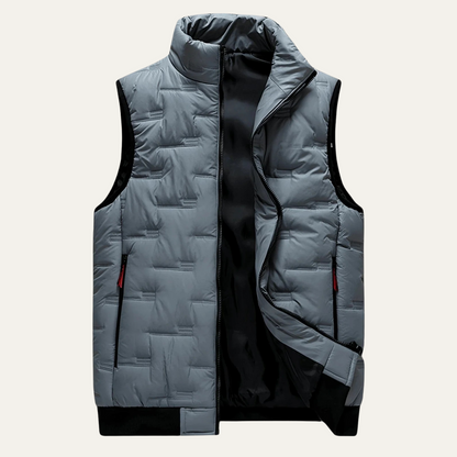 Men's Black Quilted Puffer Vest - Vonnera