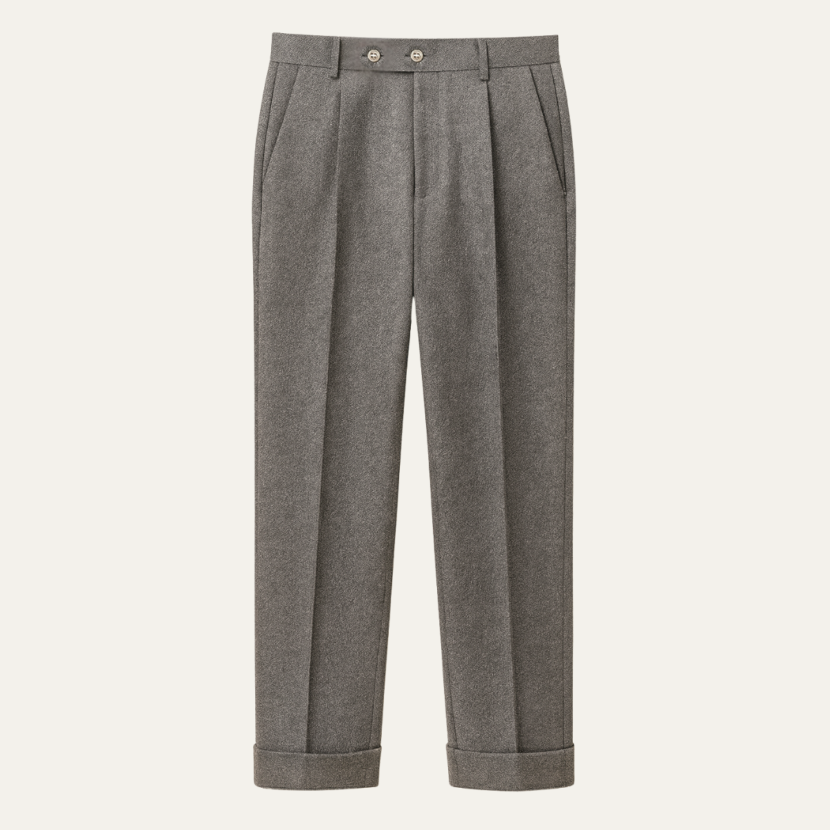 Men's Wool Slim Fit Dress Pants High Waisted - Vonnera