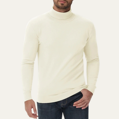Men's Cotton Turtleneck Sweater Slim Fit Classic