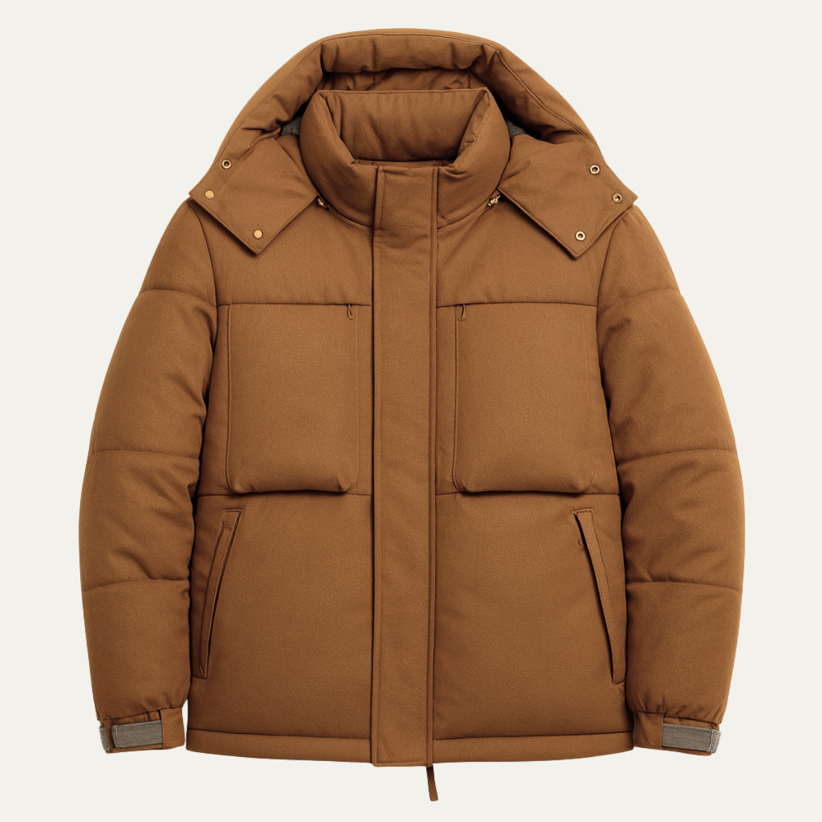 Men's Contrast Hooded Puffer Jacket - Vonnera