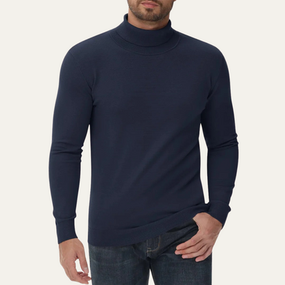Men's Cotton Turtleneck Sweater Slim Fit Classic