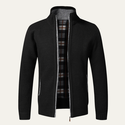 Men's Knitted Zip Up Cardigan - Vonnera