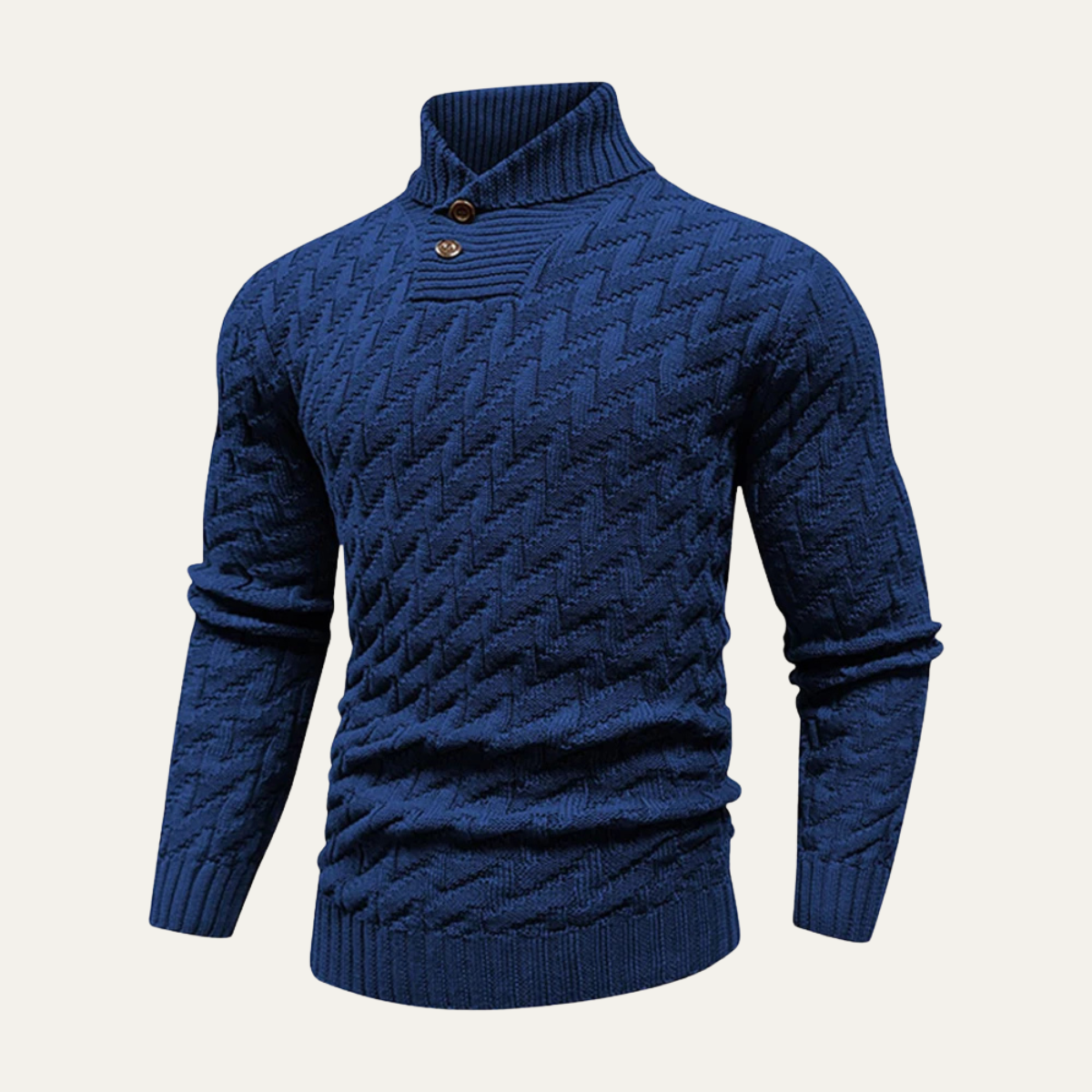 Men's Wool Knitted Sweater Textured Winter - Vonnera