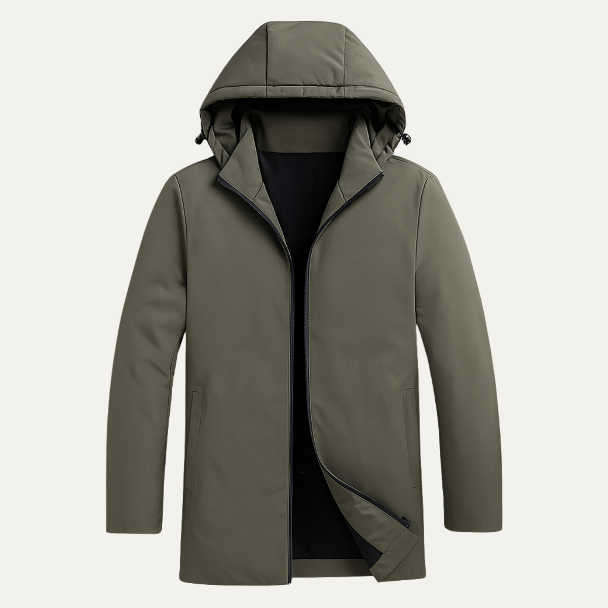Men's Modern Fit Hooded Jacket Warm - Vonnera