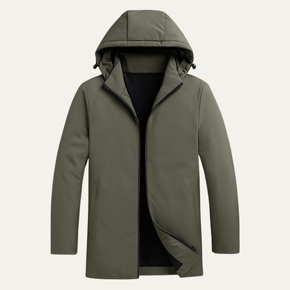 Men's Modern Fit Hooded Jacket Warm - Vonnera