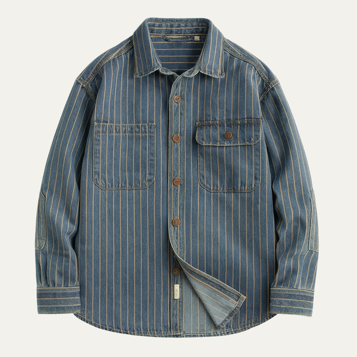 Men's Heavy Cotton Striped Casual Shirt - Vonnera