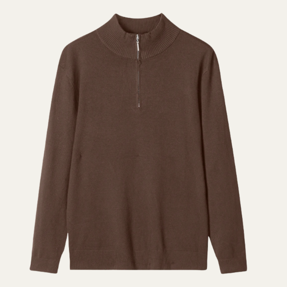 Men's Mock Neck Half Zip Knit Sweater - Vonnera