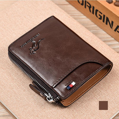 Compact Leather Wallet Rfid Blocking