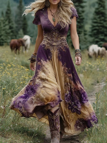 Women's Printed Maxi Dress