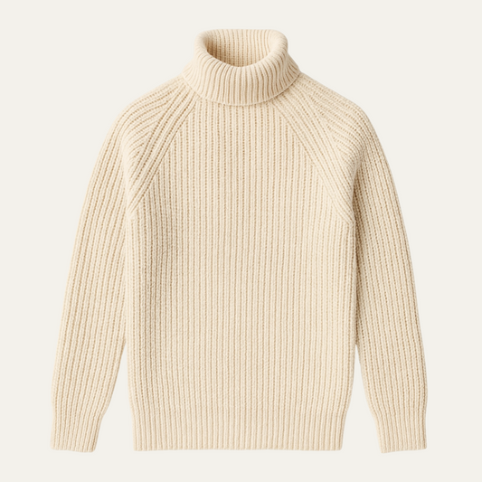 Men's Wool Turtleneck Sweater Chunky Warm - Vonnera