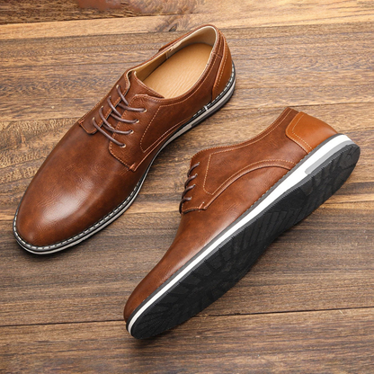 Men's Leather Oxford Dress Shoes Brown