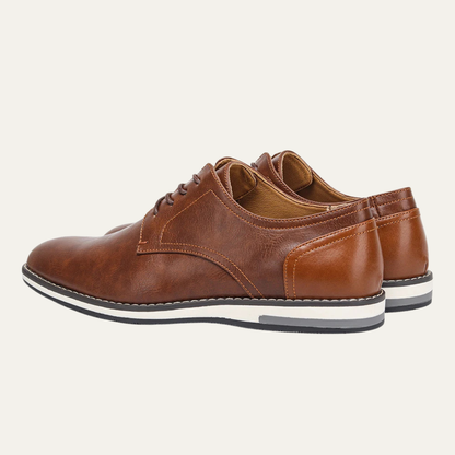 Men's Leather Oxford Dress Shoes Brown - Vonnera