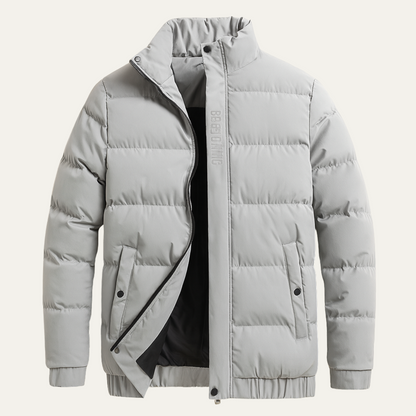 Men's Warm Puffer Jacket Insulated Black - Vonnera