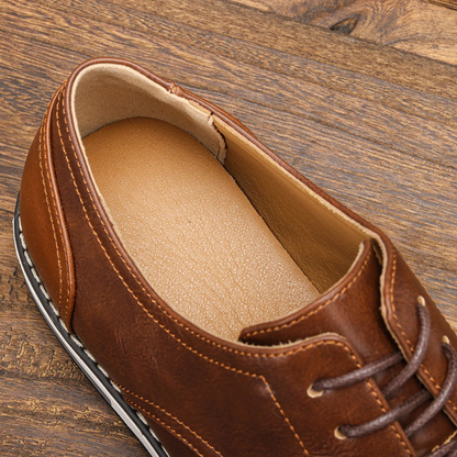 Men's Leather Oxford Dress Shoes Brown