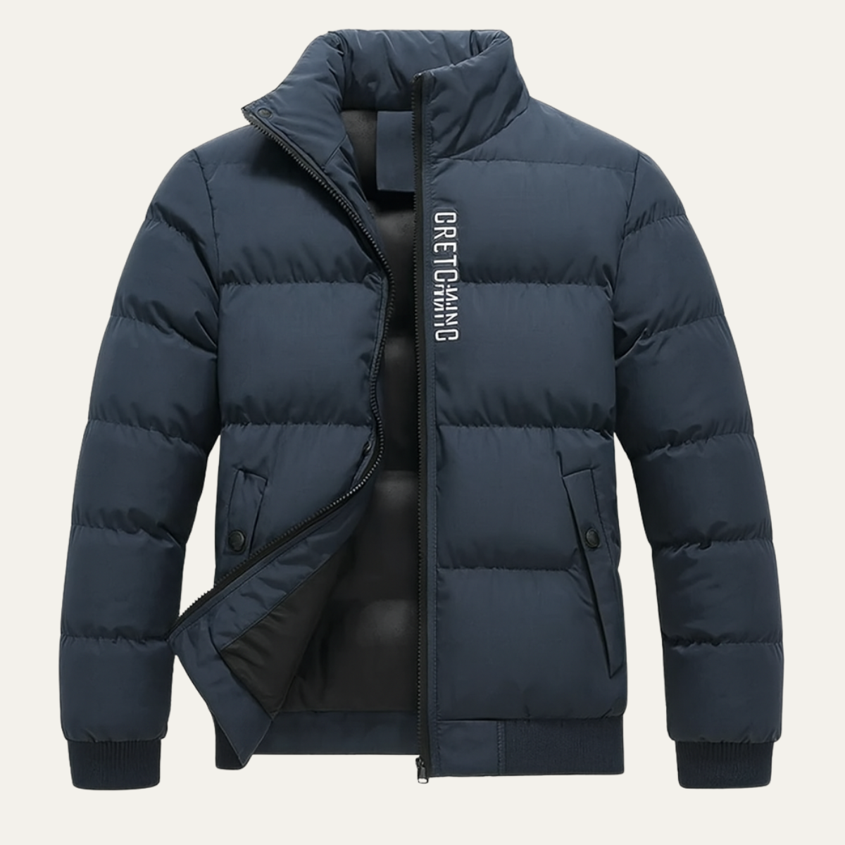 Men's Warm Puffer Jacket Insulated Black