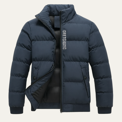 Men's Warm Puffer Jacket Insulated Black