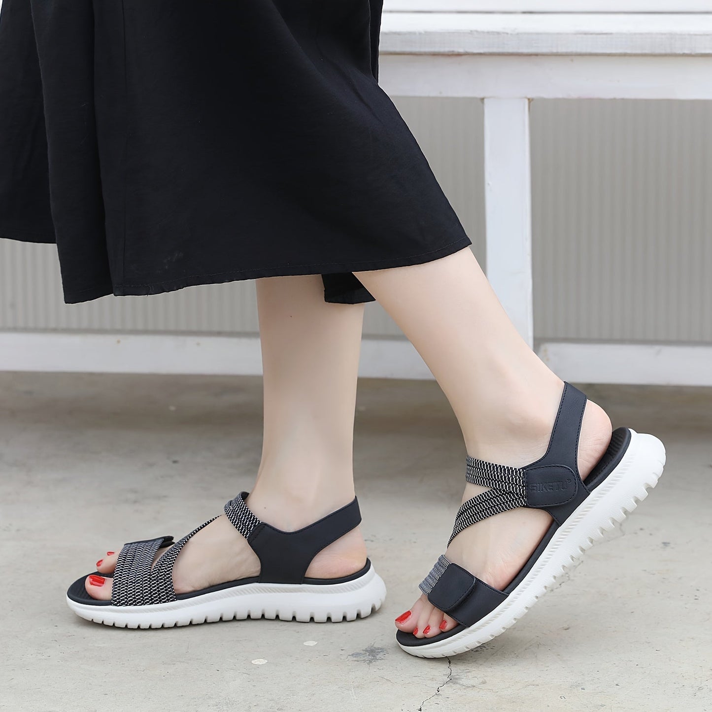 Women's Orthopedic Sandals Arch Support Black