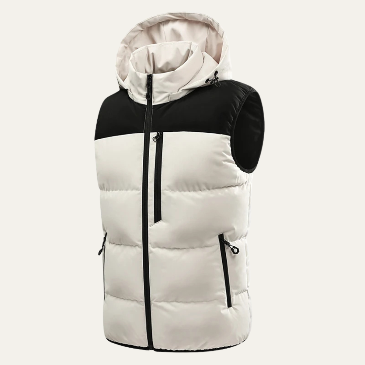 Men's Warm Puffer Gilet Hooded Zip Pockets