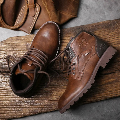 Stanhope Men's Ankle Biker Boots Durable Leather