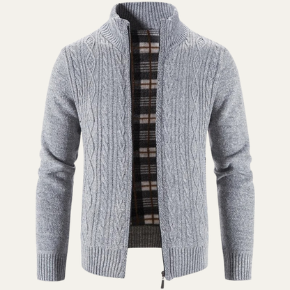 Men's Fleece Zip Up Jacket Warm Knit