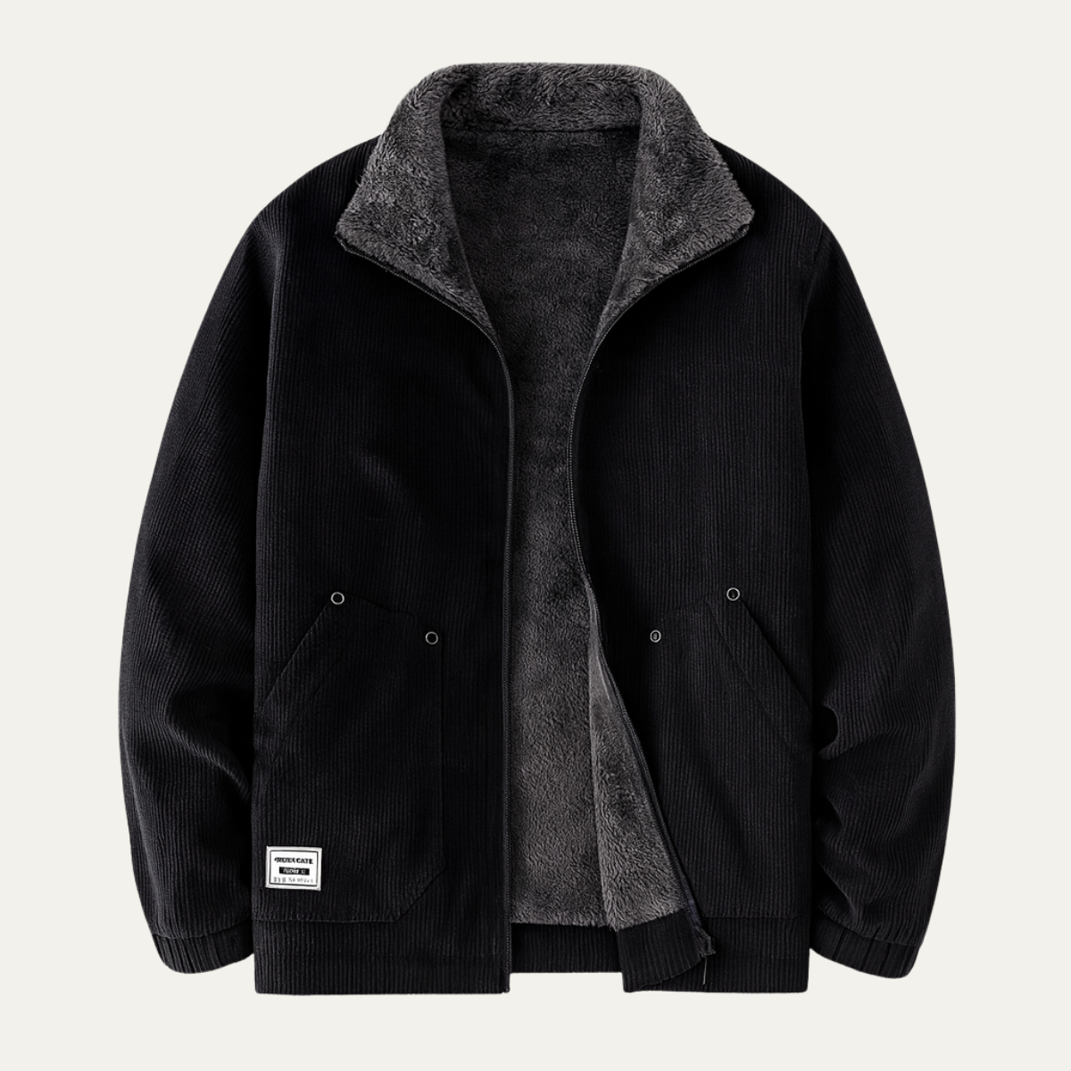 Men's Corduroy Fleece Zip Jacket - Vonnera