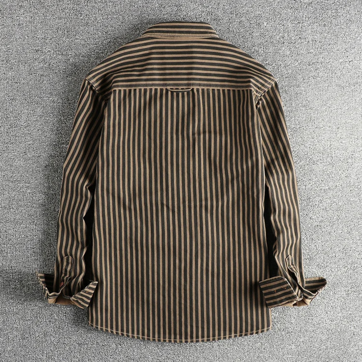 Men's Retro Striped Button Up Shirt