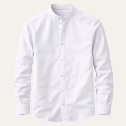 Men's Slim Fit Stand Collar Dress Shirt - Vonnera