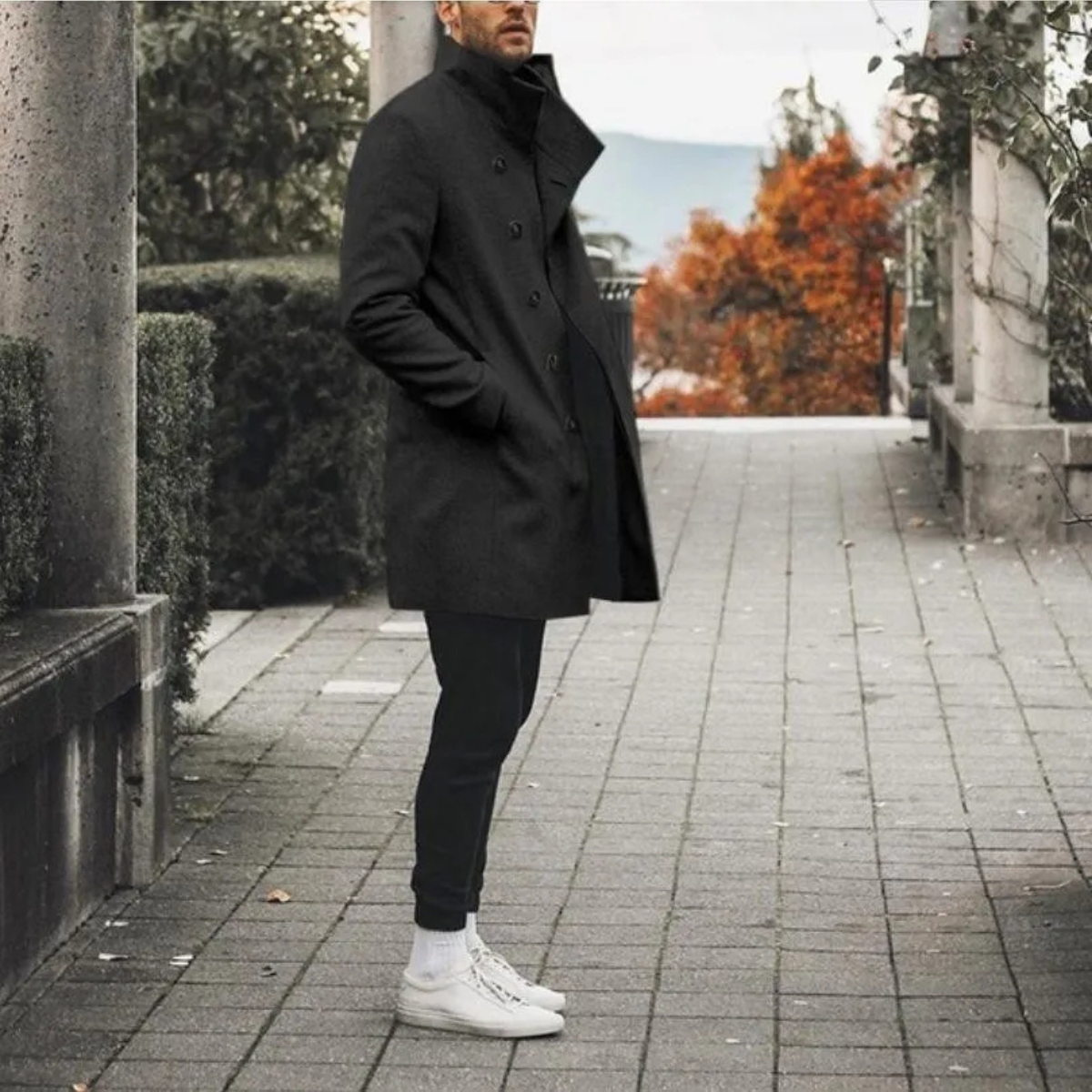 Men's Wool Blend Overcoat Thickened Winter Coat