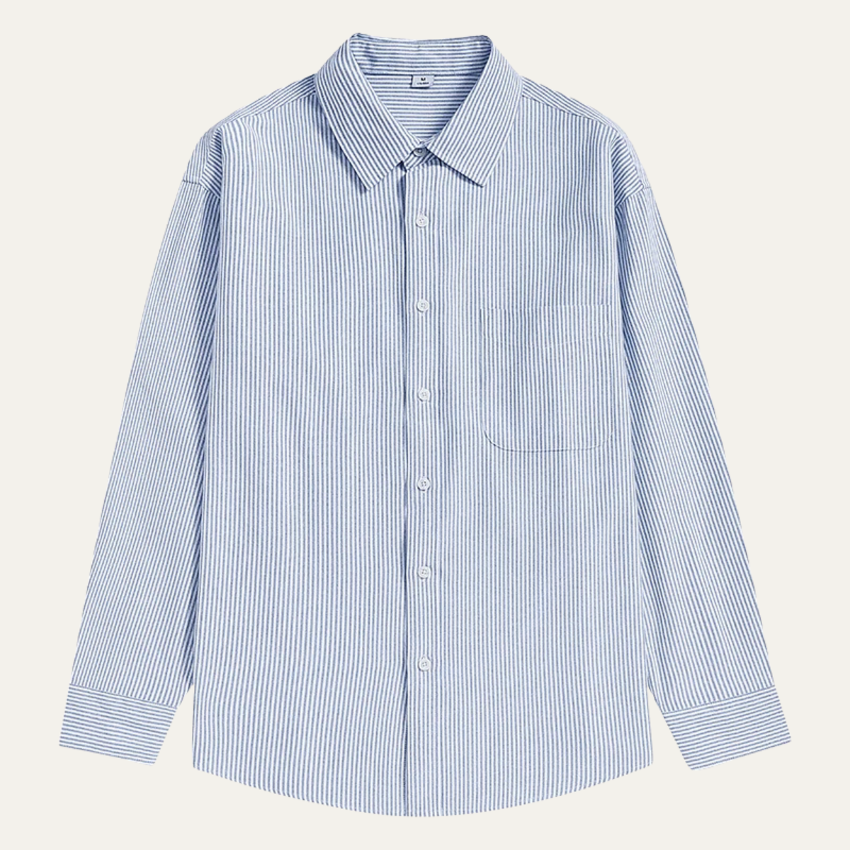 Men's Striped Classic Collar Shirt with Pocket - Vonnera