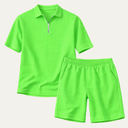 Men's Polo Shirt And Shorts Set Cotton Summer - Vonnera