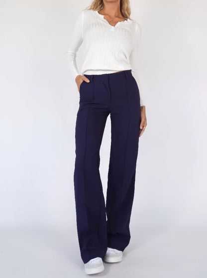 Women's Wide Leg High Waisted Trousers