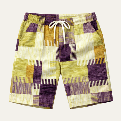 Men's Checked Drawstring Shorts - Vonnera